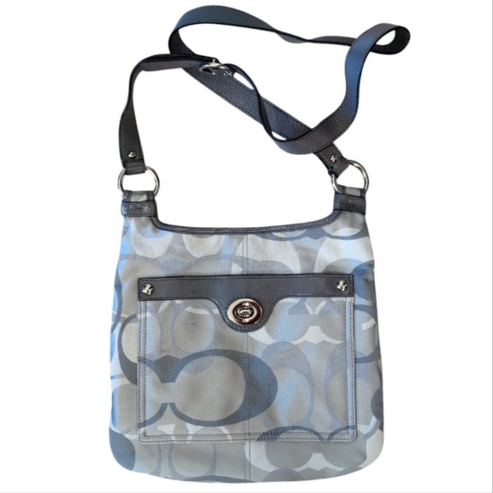 Coach Blue and Gray Crossbody Bag